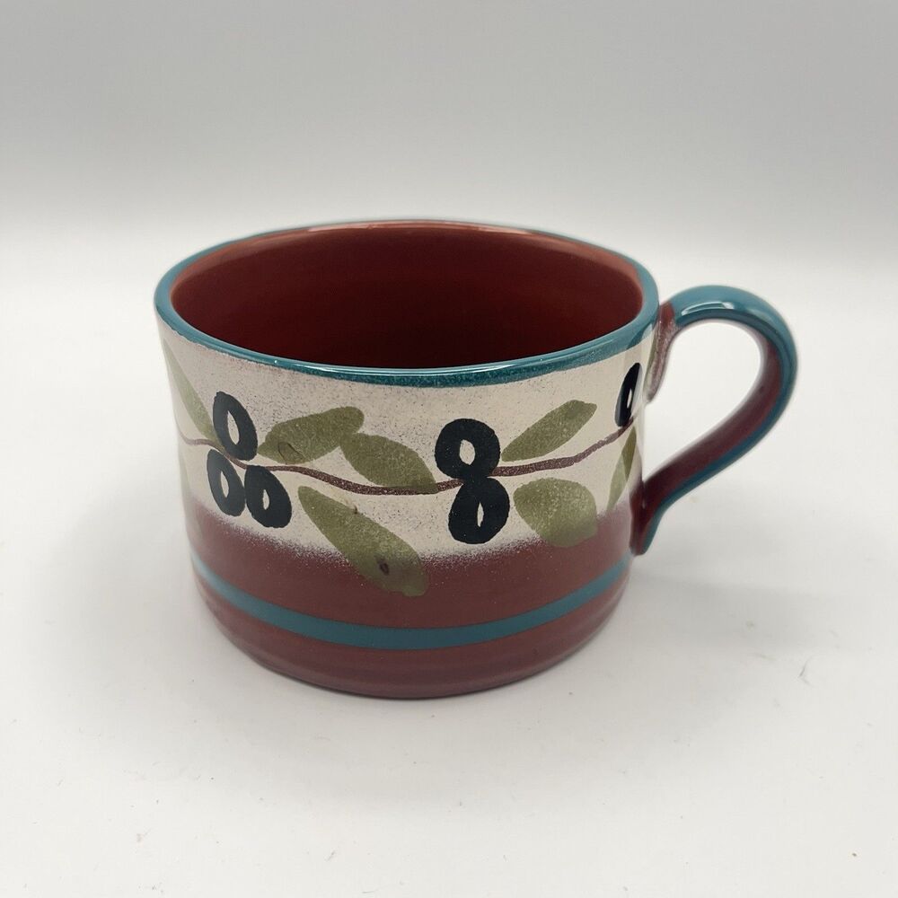 Handpainted Studio Art Mug - Olives